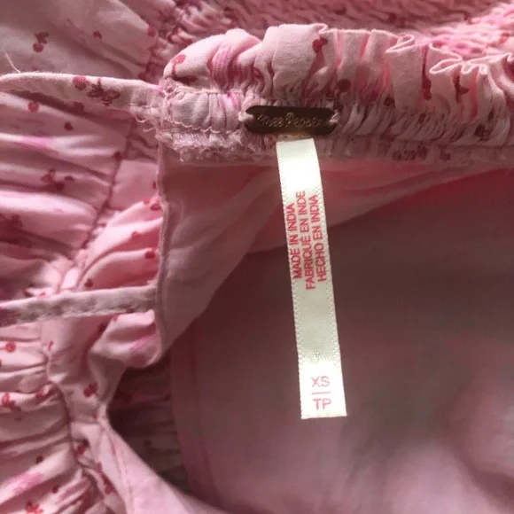 Free People Gabby Mini Dress Cherry Print size XS - Picture 3 of 4